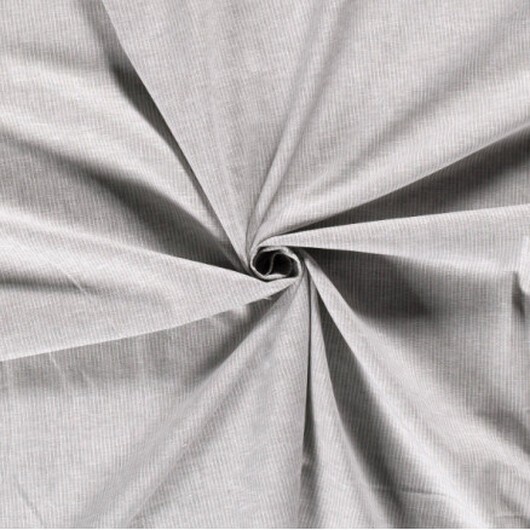 Lin/Bomull m/Ränder 145cm 061 Ljusgrå - 50cm