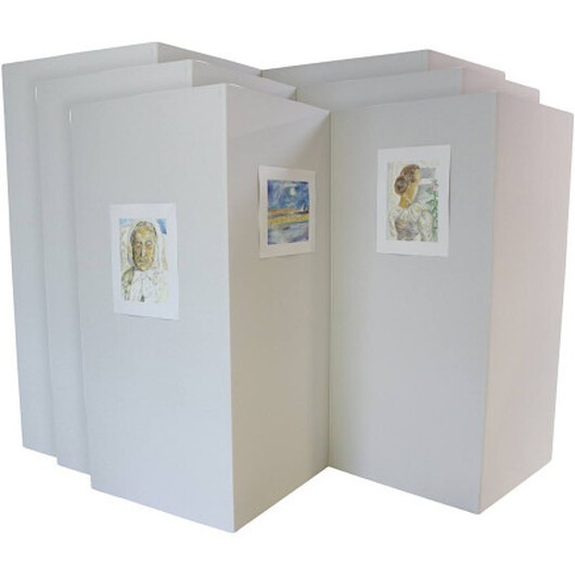 Displayväggar, H: 190 cm, B: 4x90 cm, tjocklek 4 mm, 3 st / 1 frp.