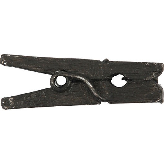 Mini klädnypor, L: 25 mm, B: 3 mm, svart, 36 st./ 1 förp.