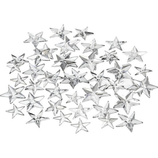 Strassstenar, storlek 11+12+16 mm, silver, 360 st / 1 frp.