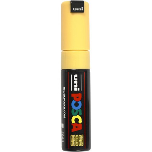 Posca Marker , nr. PC-8K, spets 8 mm, Broad, straw yellow, 1 st.