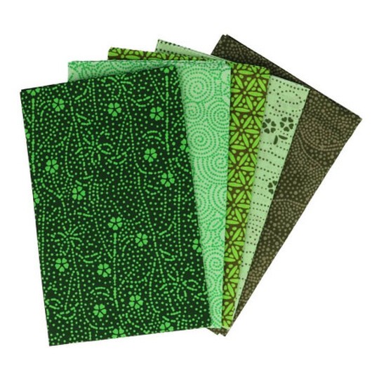 Tissu de Marie Fat Quarter Emerald 50x57cm - 5 st.