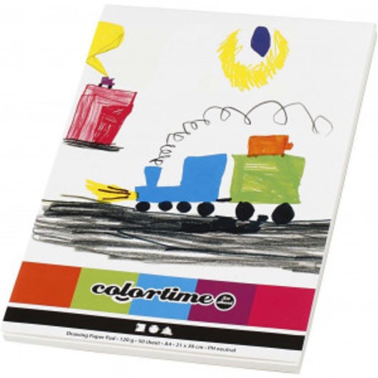 Ritblock, A4 210x297 mm, 120 g, 50 ark, vit