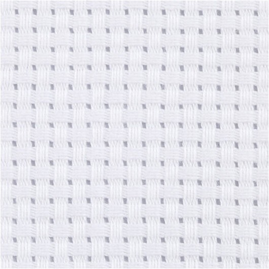 Aidatyg, stl. 50x50 cm, vit, 35 rutor per 10 cm, 1 st