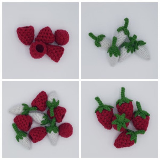 Karlas Hallon från Rito Krea - Frukt Virkmönster 9 cm - 5 st