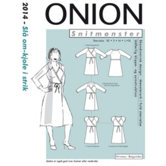 ONION Snittmönster 2014 Slå Om-Klänning i Trikå Str. XS-XL