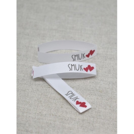 Etikett vacker vit - 5 st.