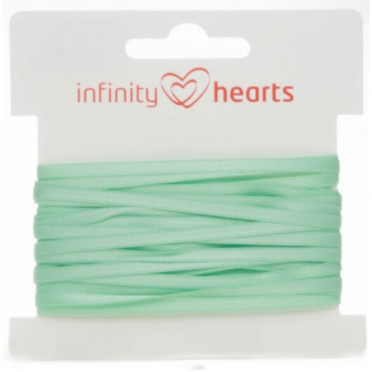 Infinity Hearts Satinband Dubbelsidigt 3mm 530 Mint - 5m