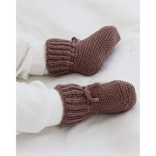 Chocolate Toes by DROPS Design - Baby sockar Stickmönster str. 0/1 mån - 12/18 mdr