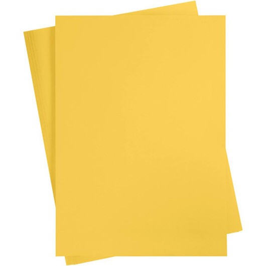 Kartongpapper, A2, ark 420x594 mm, 180 g, solgul, 10 ark/ 1 förp.