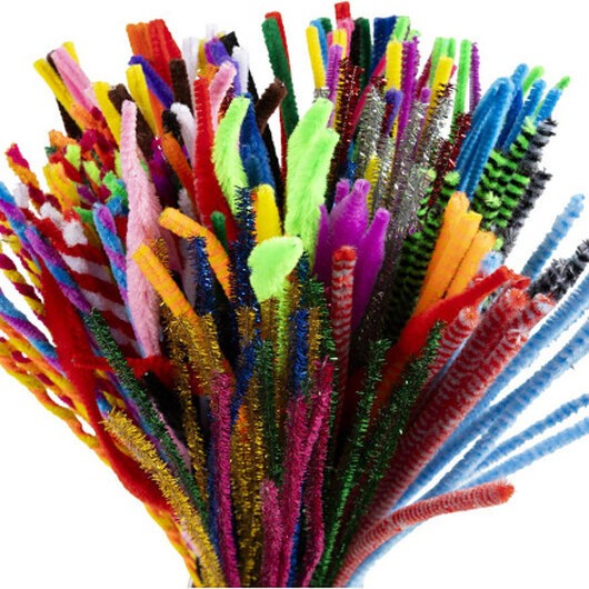 Piprensare, L: 30,5 cm, tjocklek 4-6 mm, Ass. färger, 250 assorterade / 1 pk.