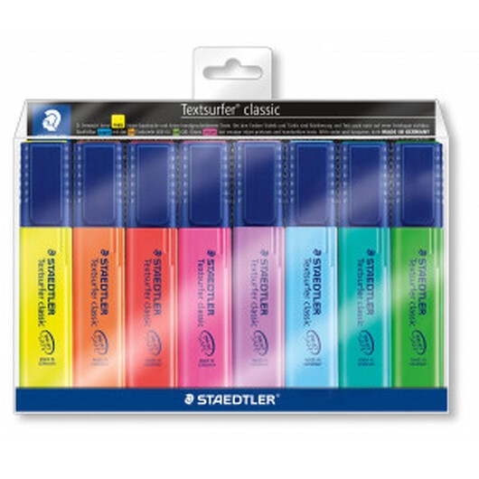 Staedtler Textsurfer Classic Ãverstrykningspennor Ass. färger 1-5 mm - 8 st.