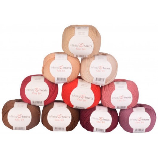 Infinity Hearts Rose 8/4 Garnpaket 23 Röda och Bruna nyanser - 10 st