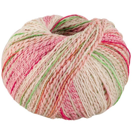 Lana Grossa Torto Garn 5 Pastellgrön/rosa/orange/grön/ljusgrå
