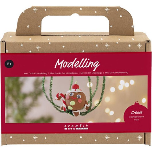Mini DIY Kit Modellera, Pepparkaksgubbe, mixade färger, 1 förp.