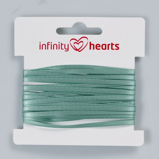 Infinity Hearts Satinband Dubbelsidigt 3mm 577 Dov Grön - 5m