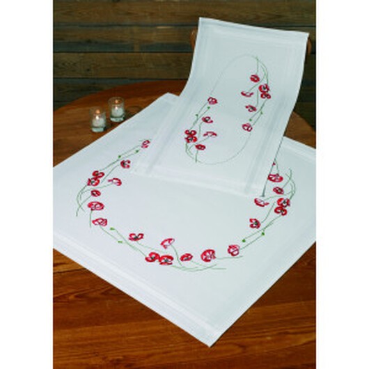 Permin Broderikit Vallmo 40x80cm