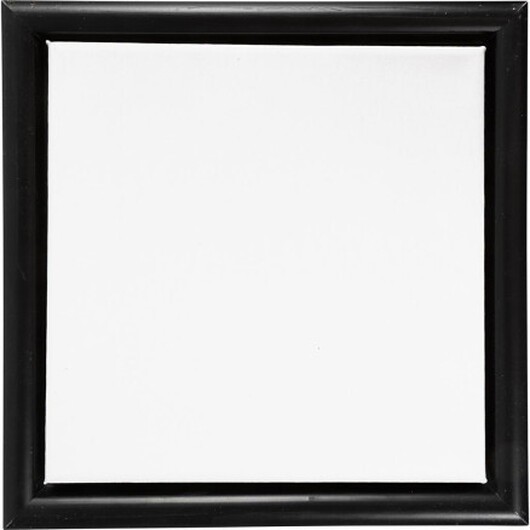 Canvas / Målarduk med träram, 20x20 cm, 280 g, svart, vit, 1 st.
