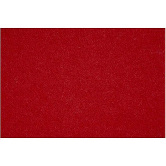 Hobbyfilt, ark 42x60 cm, tjocklek 3 mm, gml. röd, 1 ark