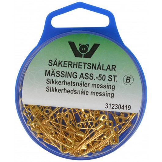 Säkerhetsnålar Gold Ass. sizes - 50 st.