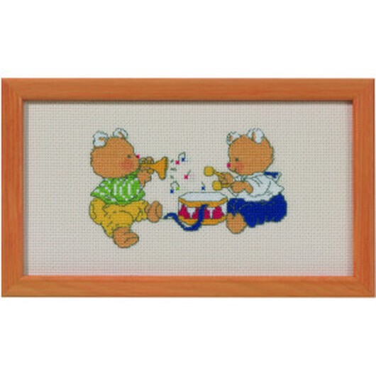 Permin Broderikit Bild Bobbi/Musikanter 11x21cm