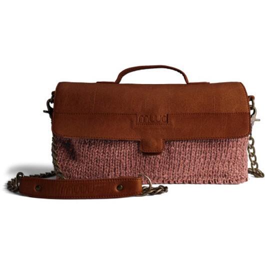 Muud Haumea DIY Bag - Rich Brown med Mörk Old Rose Garn