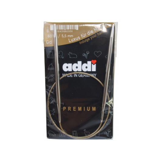 Addi Turbo Rundstickor Mässing 60cm 5,50mm / 23.6in US9