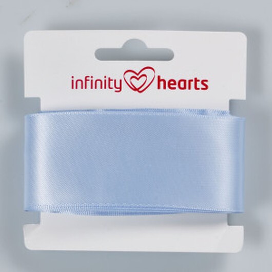 Infinity Hearts Satinband Dubbelsidigt 38mm 307 Ljusblå - 5m