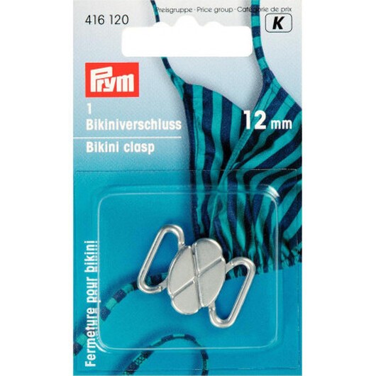 Prym Bikinispänne Metall Matt Silver 12mm - 1 set