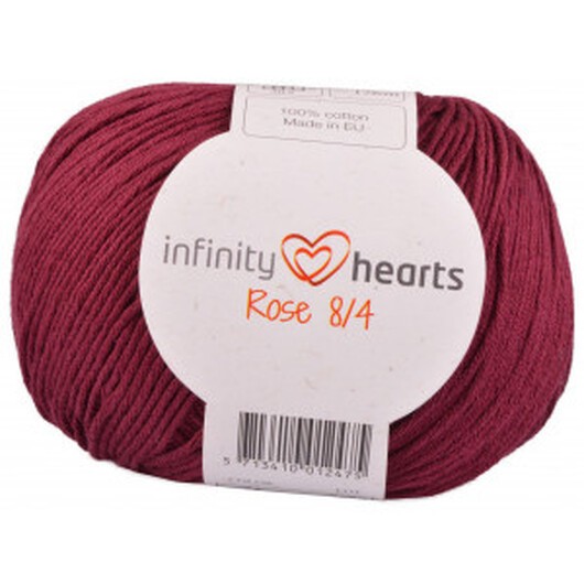 Infinity Hearts Rose 8/4 Garn Unicolor 24 Bordeaux Röd