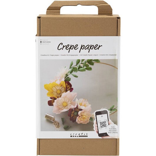 DIY Kit Crepepapper, Krans, Stretch/crepe: 180%, 1 frp.