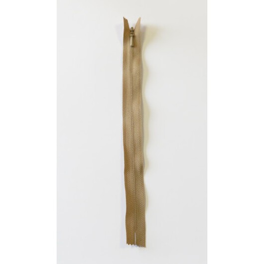 YKK Osynlig Dragkedja/Blixtlås Fast Mörk Beige 4mm - 55cm