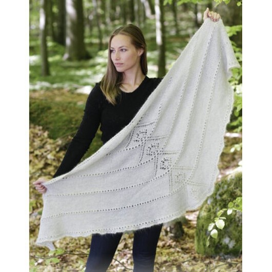 Viking Spirit by DROPS Design - Sjal Stickmönster 180x70 cm