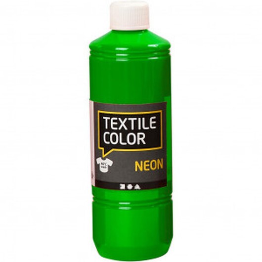 Textilfärg, neongrön, 500 ml/ 1 flaska