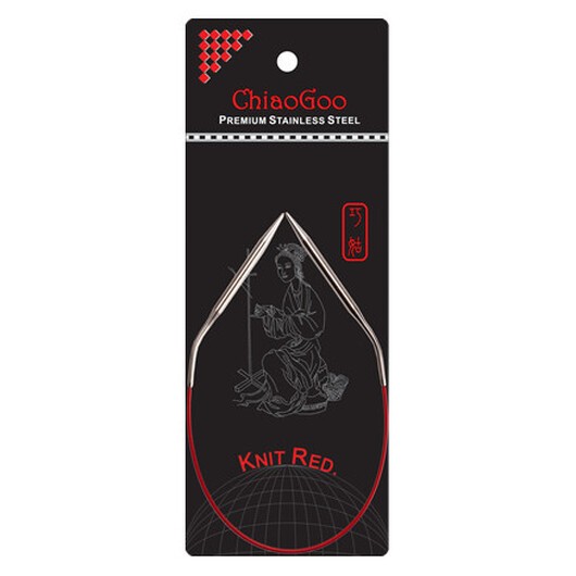 ChiaoGoo Knit Red Rundstickor Rostfritt Kirurgiskt Stål 30 cm 2.5 mm