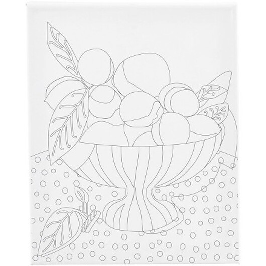 Canvas / Målarduk med tryck, Fruktskål, D: 1,6 cm, storlek 24x30 cm, 360 g, 1 st.