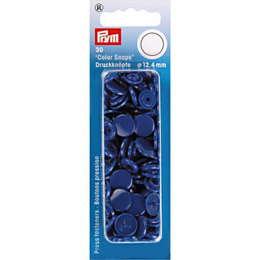 Prym Color Snaps Tryckknappar Plast Rund Kungsblå 12,4mm - 30 st.