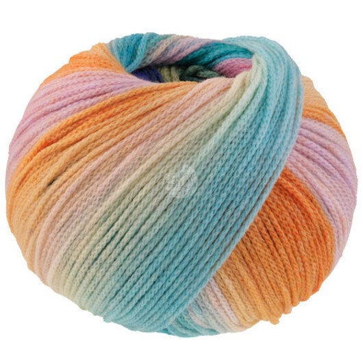 Lana Grossa Farfalla Garn 7 Turkos/Citrus/Rosa/Rosa/Grå/Mörkgrön/Orange