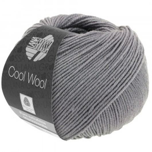 Lana Grossa Cool Wool Garn 2080 Mörk Grå