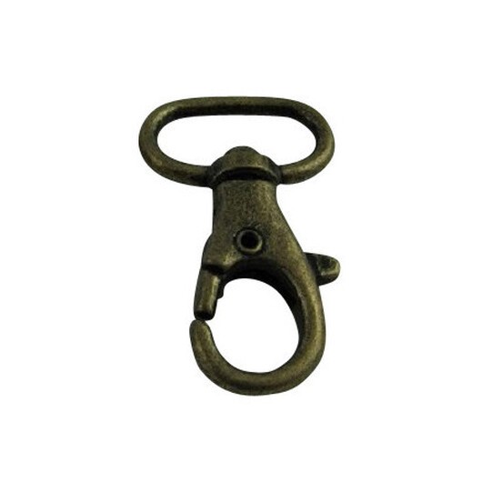 Karbinhake Antik Mässing 40x15mm - 1 st.