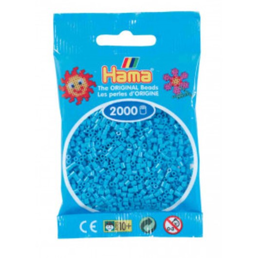 Hama Mini Pärlor 501-49 Azurblå - 2000 st