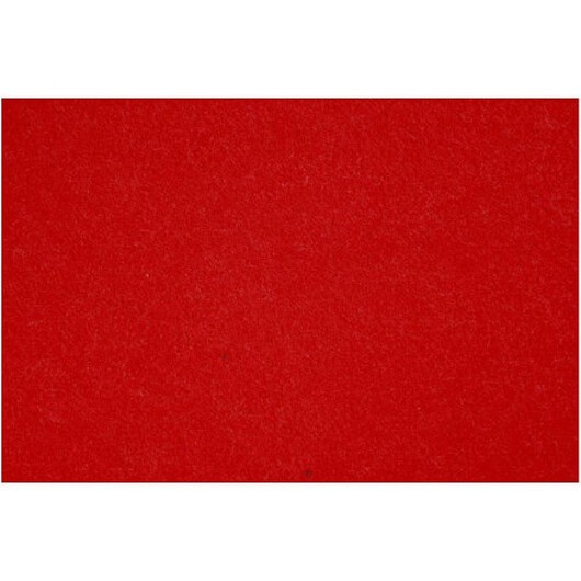 Hobbyfilt, ark 42x60 cm, tjocklek 3 mm, röd, 1 ark