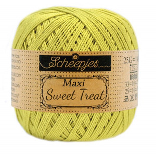 Scheepjes Maxi Sweet Treat Garn Unicolor 245 Green Yellow