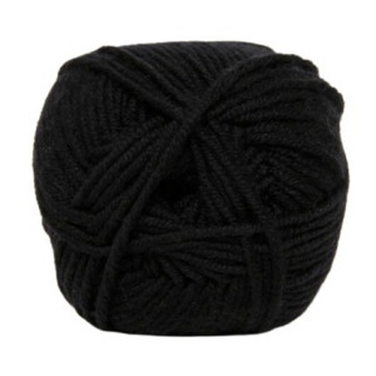 Hjertegarn Merino Cotton 500 Svart