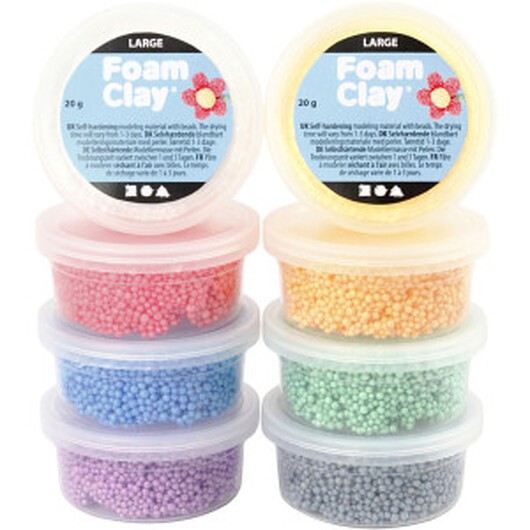 Foam Clay Large, 8x20g/ 1 förp.