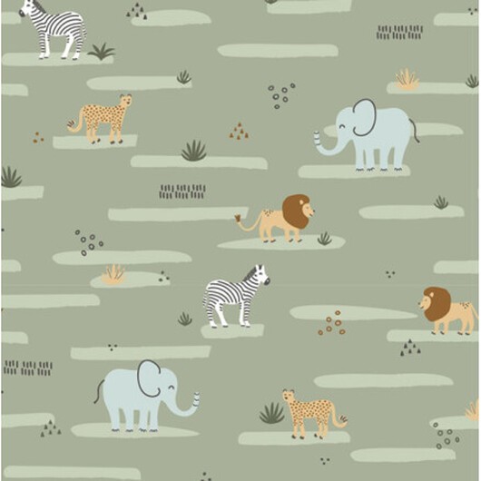 Bomullsjersey Print Tyg 150 cm 026 Djur - 50 cm