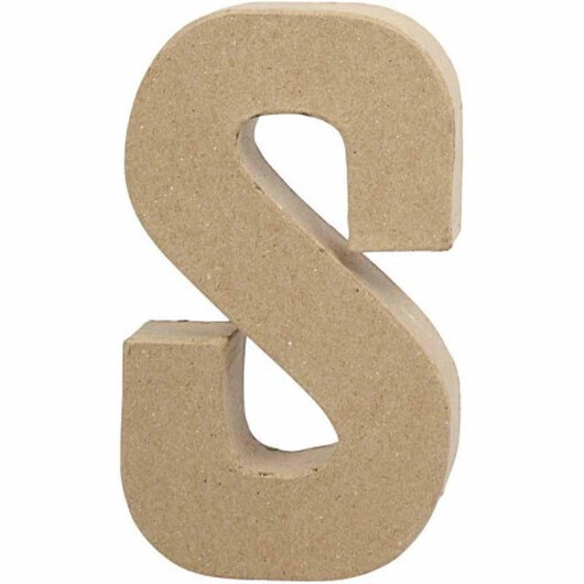 Letter, S, H: 20,3 cm, B: 11,4 cm, tjocklek 2,6 cm, 1 st.