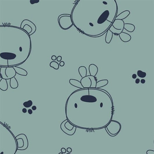 Bomullsjersey Print Tyg 150 cm 014 Björn - 50cm