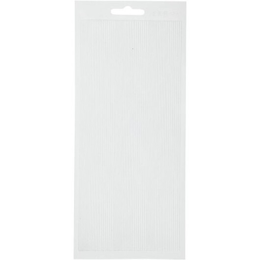 Stickers, bårder, ark 10x23 cm, vit, 1 ark