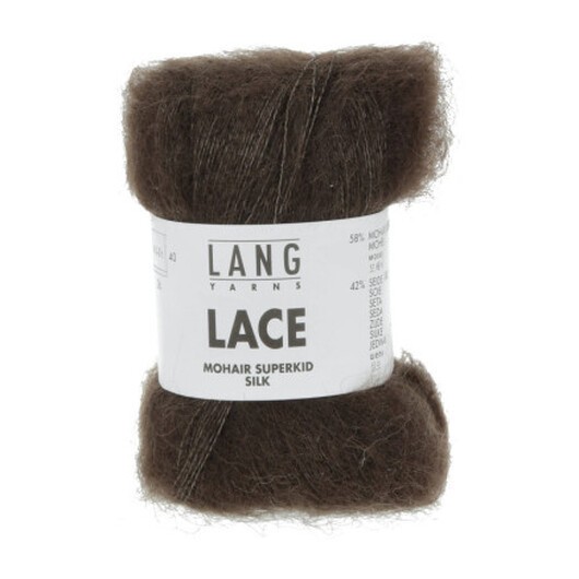 Lang Yarns Garn Lace 168 Mörk Brun